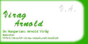 virag arnold business card