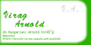 virag arnold business card